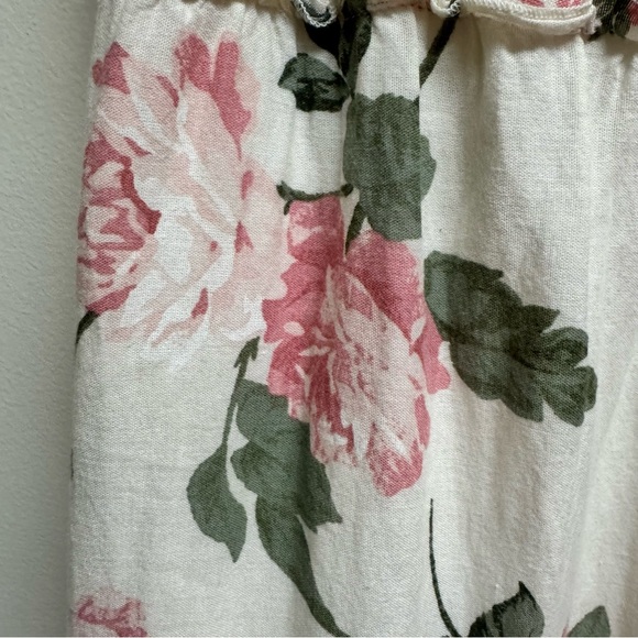 Old Navy Pink and Cream Floral Maxi Dress Size S Tall - Picture 2 of 5